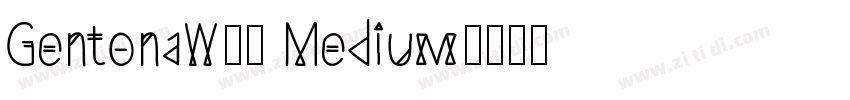 GentonaW00 Medium字体转换